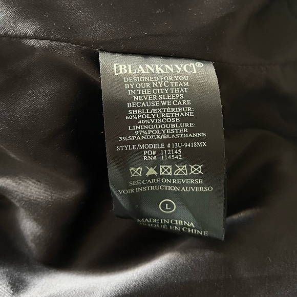 Blank NYC Jacket Women’s Large Faux Leather Jacket Black - Picture 4 of 7